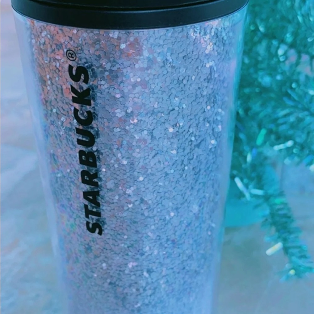 Starbucks 2019 Holiday Silver Glitter 16oz Tumbler Christmas Cup - Picture 4 of 8